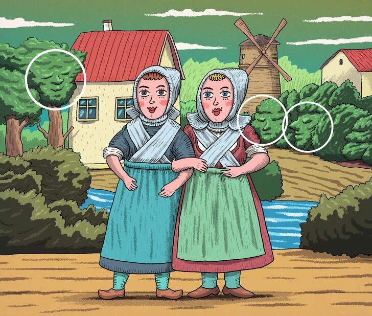 RETO VISUAL | En esta imagen hay 5 rostros en total. | genial.guru