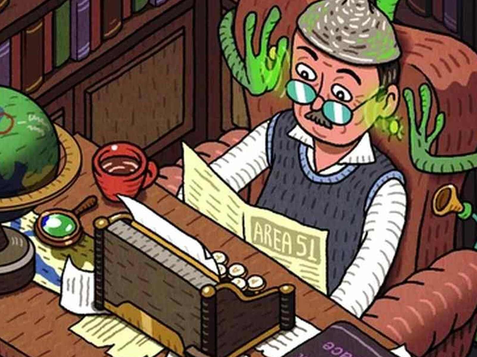 RETO VISUAL | En esta imagen se puede apreciar a un hombre leyendo un periódico en su oficina. (Foto: genial.guru)