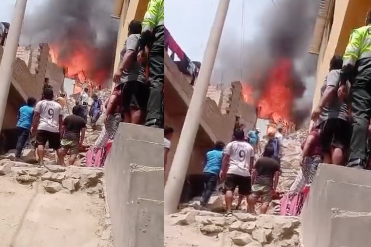 El incendio en San Juan de Lurigancho se reportó este miércoles 4 de diciembre en horas de la mañana. Foto: captura TV San Juan