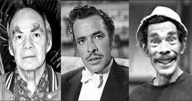 En la fotografía aparecen 'El Loco' Valdés, Tin Tan y don Ramón, tres miembros de este clan (Foto: Roberto Gomez Fernán / Twitter)