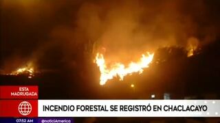 Chaclacayo: bomberos confinaron incendio forestal reportado esta madrugada | VIDEO