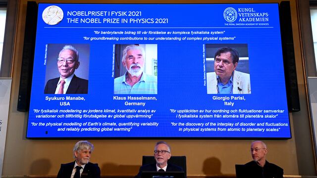 Nobel de Física para los científicos Syukuro Manabe, Klaus Hasselmann y Giorgio Parisi 
