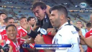Independiente y el descontrolado festejo con periodista de Fox Sports [VIDEO]