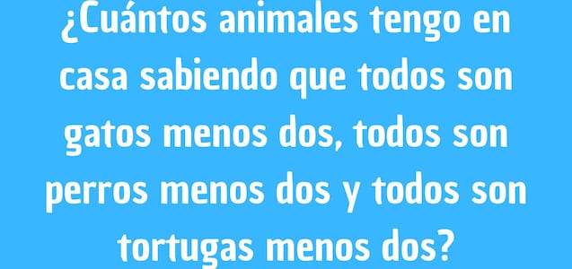 El 2% logró resolver el enigma del perro, gato y tortuga: ¿Podrás descifrarlo en 8 segundos?