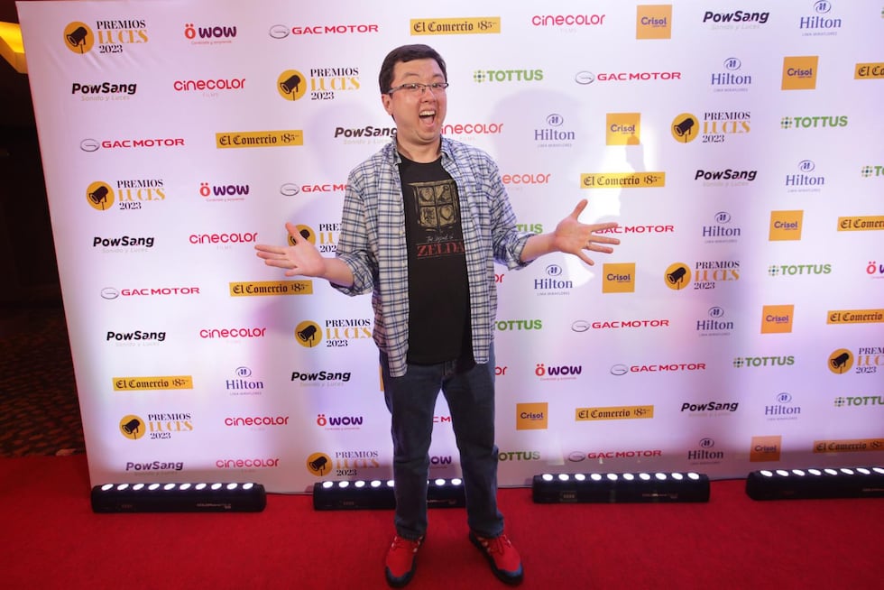 Phillip Chu Joy en la alfombra roja de los Premios Luces 2023. (Foto: Anthony Niño de Guzmán/ GEC)