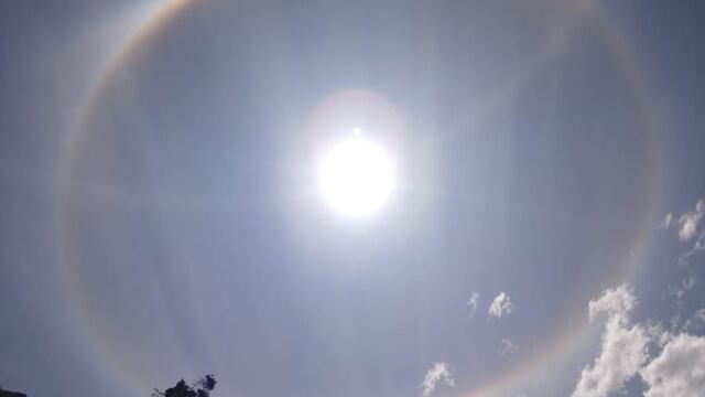 Impresionante halo solar embelleció el cielo de Huarochirí