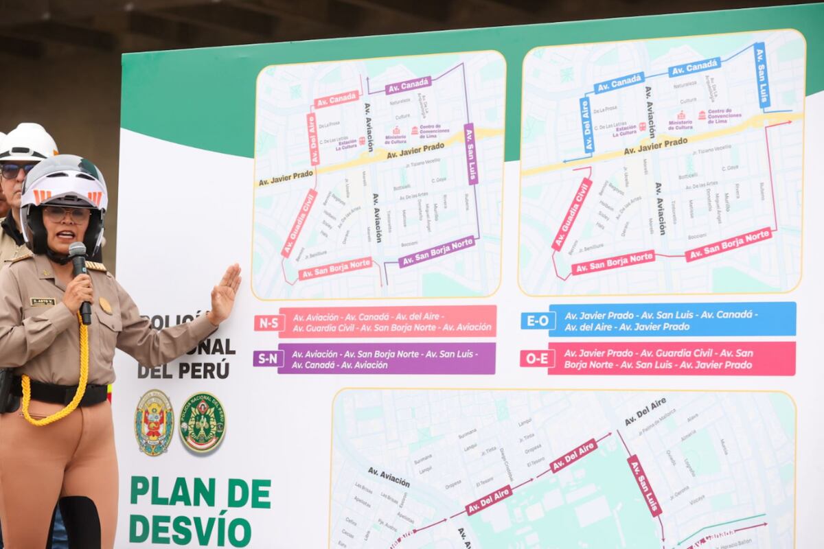 Habrá rutas especiales durante el 14, 15 y 16 de noviembre por el APEC. ATU y PNP presentaron el plan que se pondrá en marcha. Foto: Andina