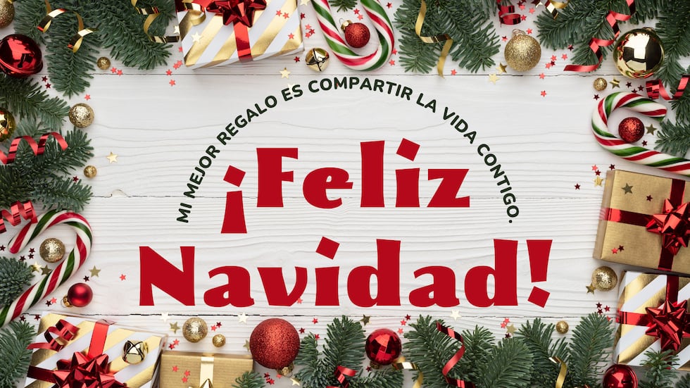 Mi mejor regalo es compartir la vida contigo. ¡Feliz Navidad! | Crédito: Canva / Composición Mag
