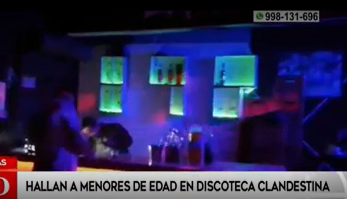 Clausuran de forma temporal una discoteca clandestina en la que se hallaban menores de edad | Captura de video / América Noticias