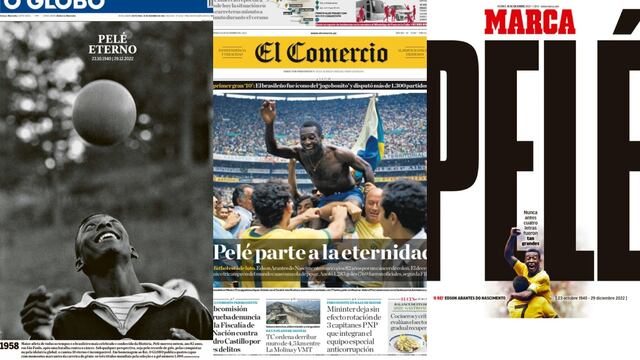 Le lloran en todo el mundo: las mejores portadas en homenaje a Pelé, el rey del fútbol