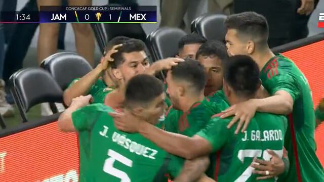 Gol de Henry Martín: México ya vence 1-0 a Jamaica por semifinal de la Copa Oro | VIDEO