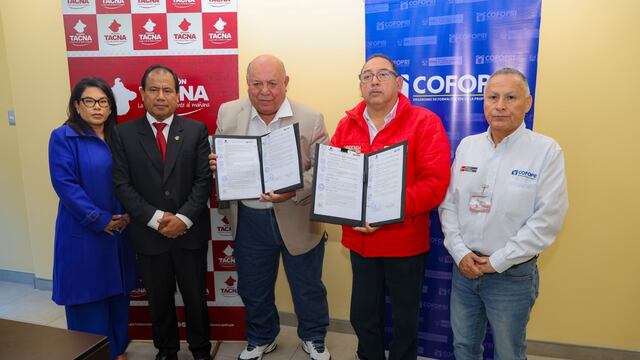 Tacna: firman convenio para avanzar en la entrega de títulos de propiedad en zona fronteriza