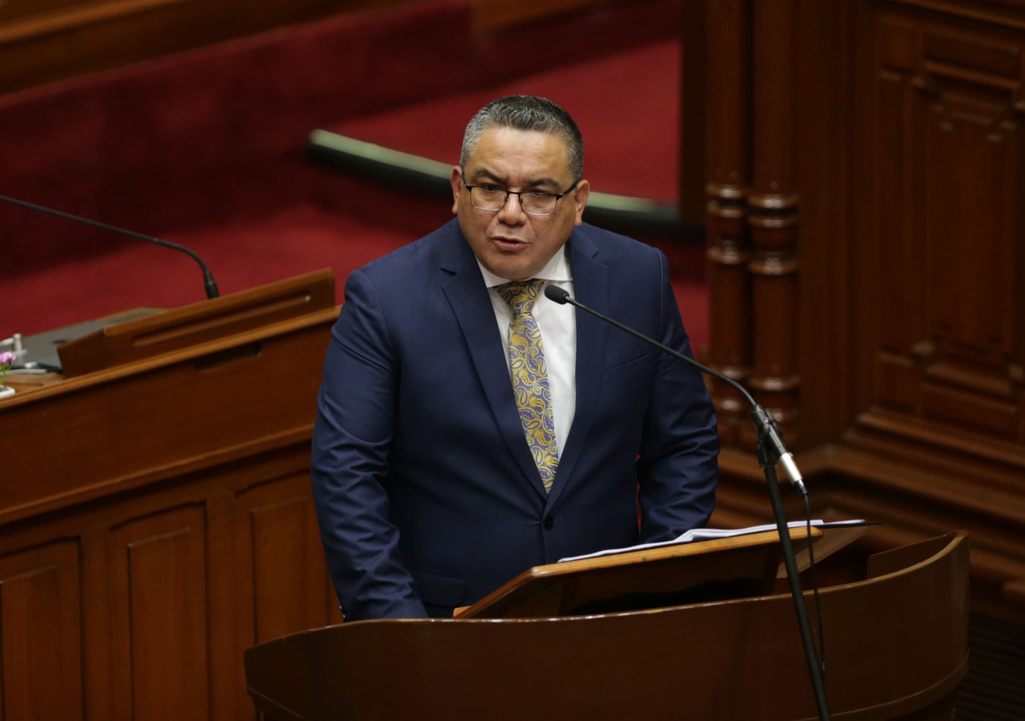 Juan José Santiváñez, ministro del Interior, podría afrontar una moción de censura en su contra. (Foto: GEC)