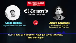Audio: Guido Bellido y Arturo Cárdenas mencionan a Roger Nájar para que “vaya a la cabeza” de comisión con miras a recaudar dinero para Cerrón