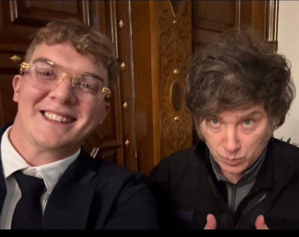 Hayden Mark Davis, principal impulsor de $Libra y Javier Milei, presidente de Argentina.