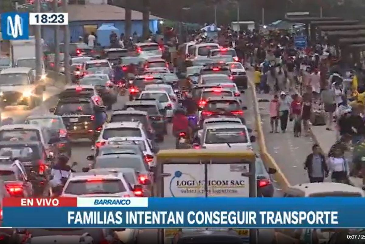 Congestión vehicular por la gran cantidad de visitantes a las playas de la Costa Verde en el feriado de Navidad. (Foto: Canal N)