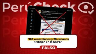 PerúCheck: Es falsa la afirmación de que la ONPE tiene a venezolanos como trabajadores