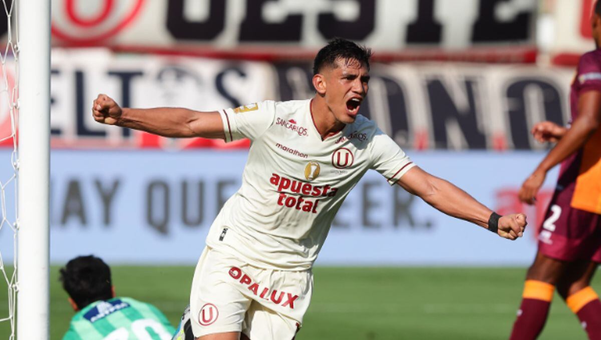 José Rivera marcó el 2-0 de la 'U' ante Los Chankas en el Estadio Monumental de Ate | Foto: Jesús Saucedo /@photo.gec
