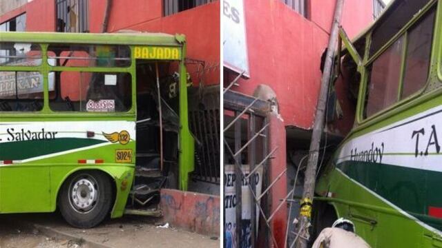 Bus de la línea 73 se empotró contra casa en Villa El Salvador