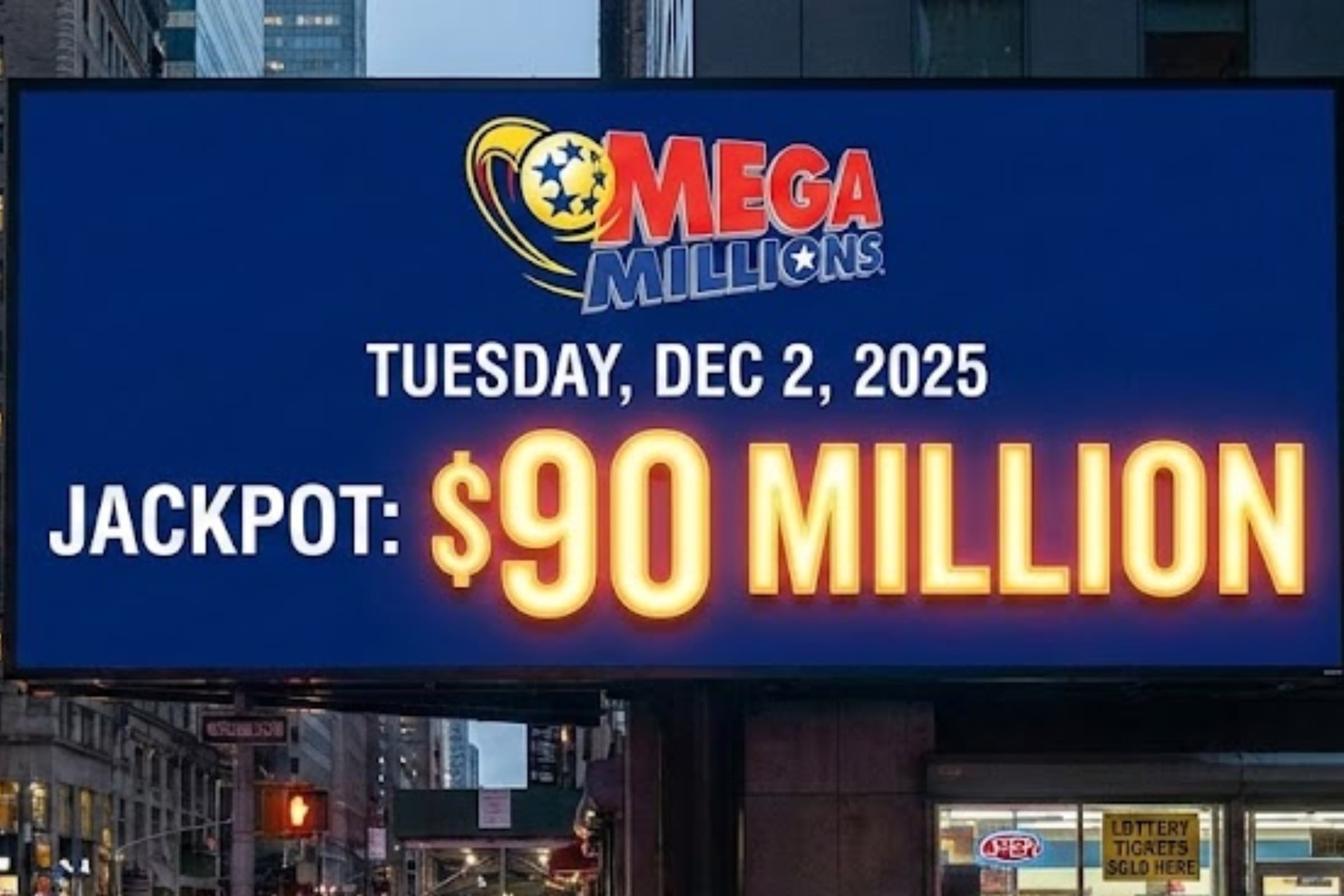 Conoce si alguien se llevó la lotería del Mega Millions del 2 de diciembre de 2025, con un jackpot de 90 millones de dólares. (Foto: Imagen creada por El Comercio MAG utilizando la IA de Gemini)
