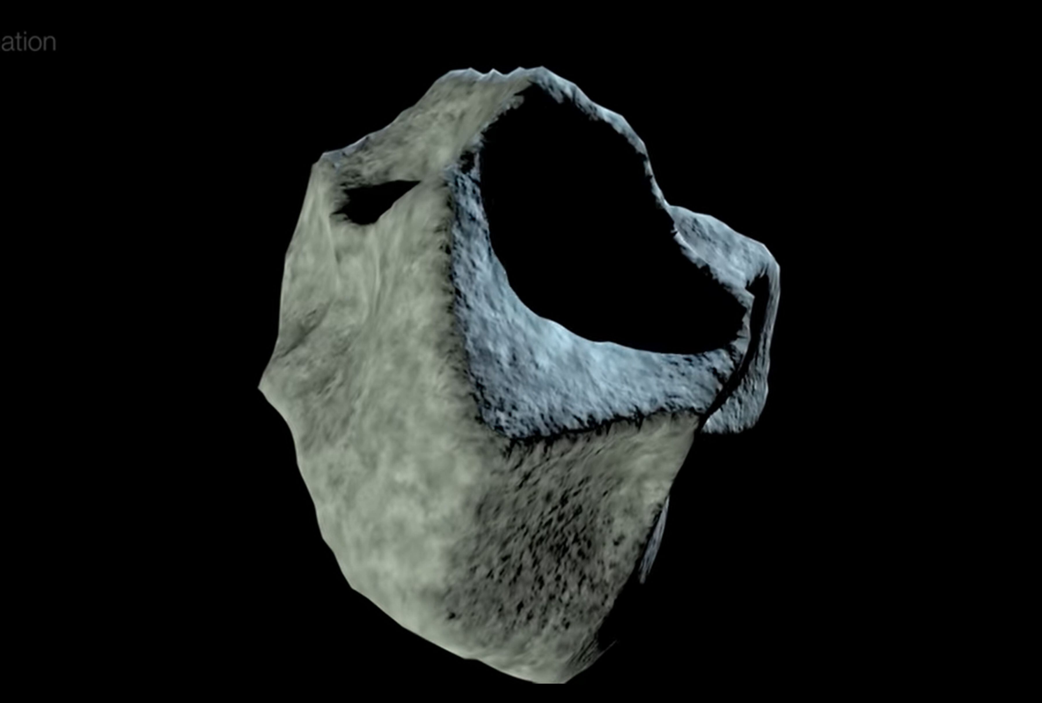 Visualización del núcleo del cometa 3I/ATLAS, conocido también como C/2025 N1 (ATLAS). (Foto: NASA's Goddard Space Flight Center)