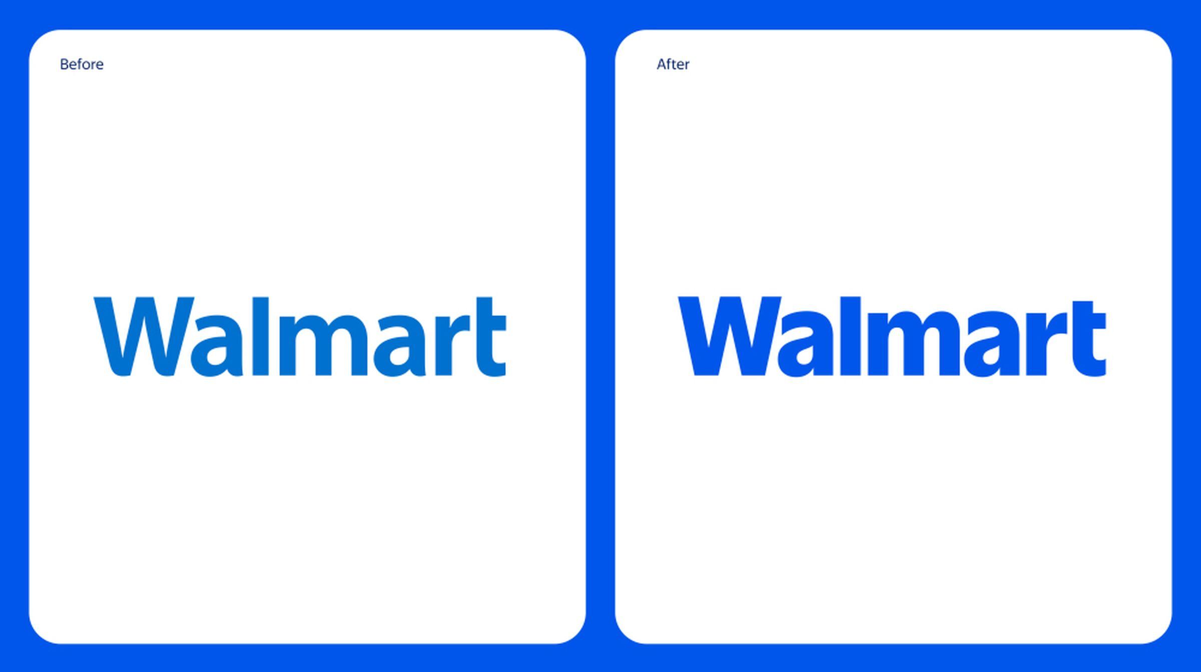 Compara las tipografías de Walmart. La segunda es la nueva (Foto: Walmart)