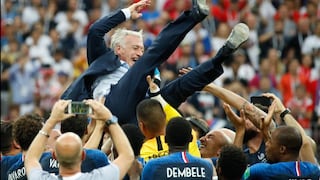 Francia vs. Croacia: el eufórico festejo de Didier Deschamps con sus jugadores [VIDEO]