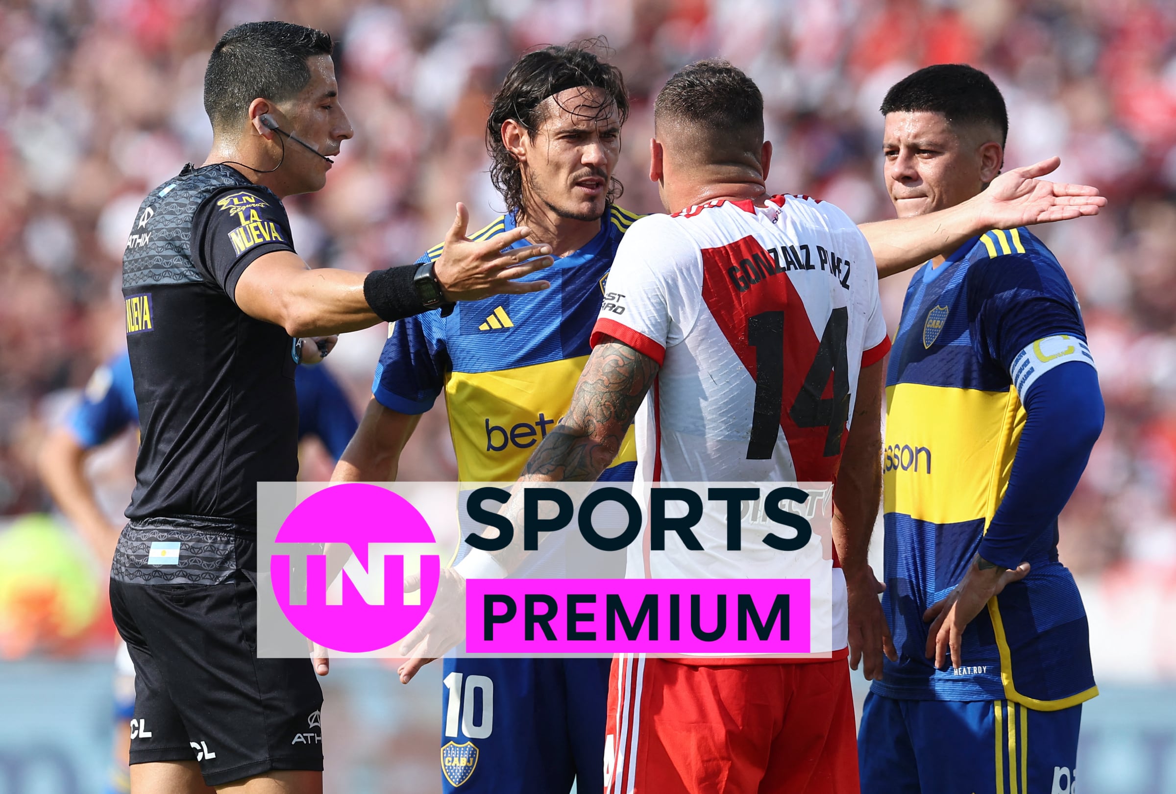 Señal oficial de TNT Sports Premium para ver el superclásico argentino Boca vs. River este domingo 27 de abril por la jornada 15 del Apertura de la Liga Profesional 2025 (Foto: AFP)