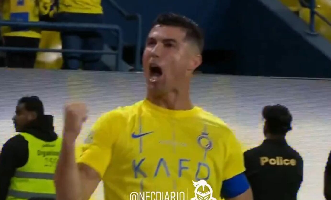 El delantero portugués no perdonó y marcó un nuevo gol para la victoria parcial de Al Nassr por la Copa del Rey de Campeones.