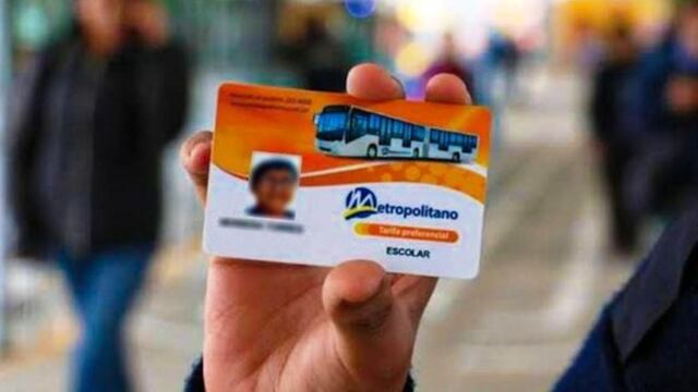 Medio pasaje: cómo tramitar la tarjeta escolar de Metropolitano y corredores complementarios