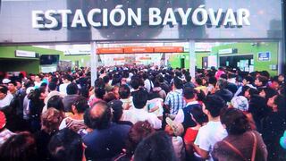 Elecciones 2014: demanda desbordó la estación Bayóvar del metro