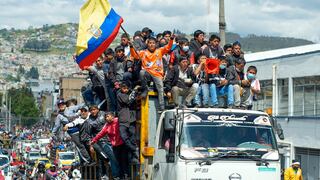 Manifestantes indígenas llegan a Quito tras liberación de su líder Leonidas Iza