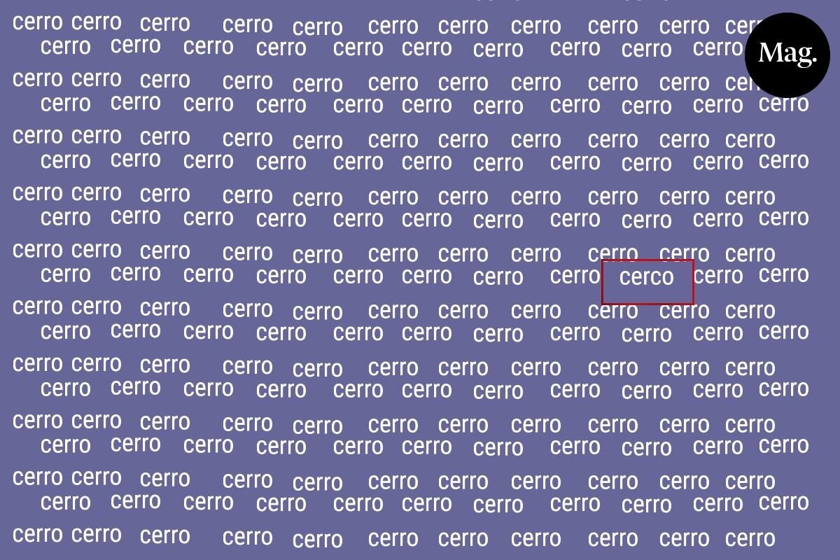 ACERTIJO VISUAL | Aquí te muestro en dónde está la palabra ‘CERCO’. (Foto: Mag)
