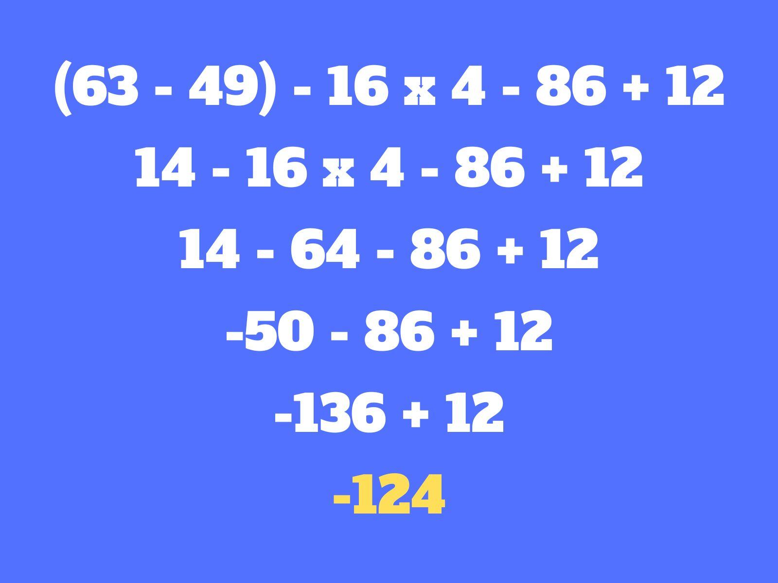 Reto matemático: Esta es la manera ideal de cómo debiste solucionar este ejercicio. (Creación: Mag)