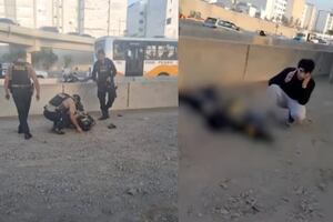 ¡Lamentable! Policía falleció tras caer del puente Derby en Surco | VIDEO