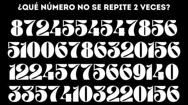 Mejora tu agudeza visual con este desafío: ubica el número único que no tiene par