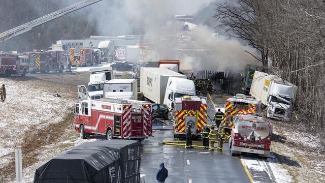 EE.UU.: 80 vehículos chocan en carretera de Pensilvania y se reportar seis muertos [VIDEO]