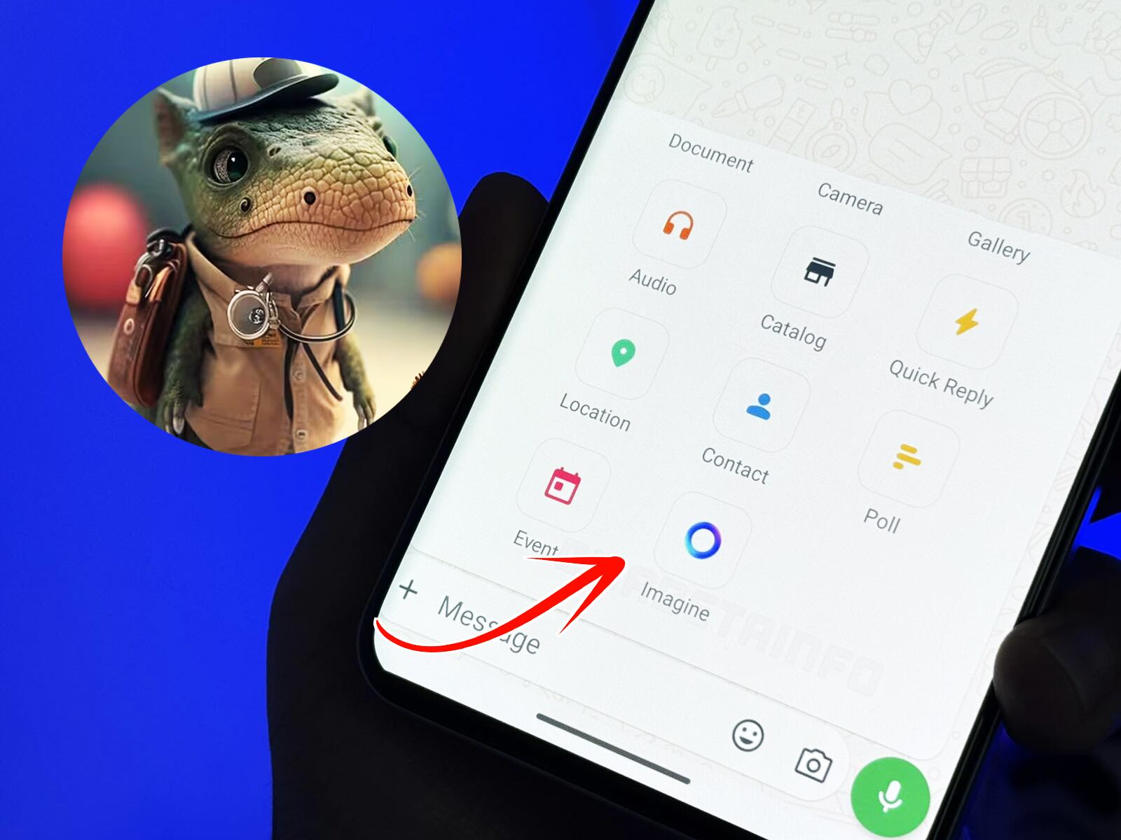 WHATSAPP | Con este botón podrás crear imágenes con la IA. (Foto: MAG - Rommel Yupanqui - WABeta Info)