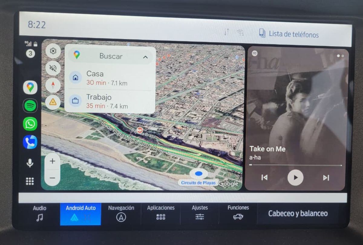 Así luce la pantalla de 12" con capacidad de arrastre y zoom del Bronco. (Foto: Fernando Roca)