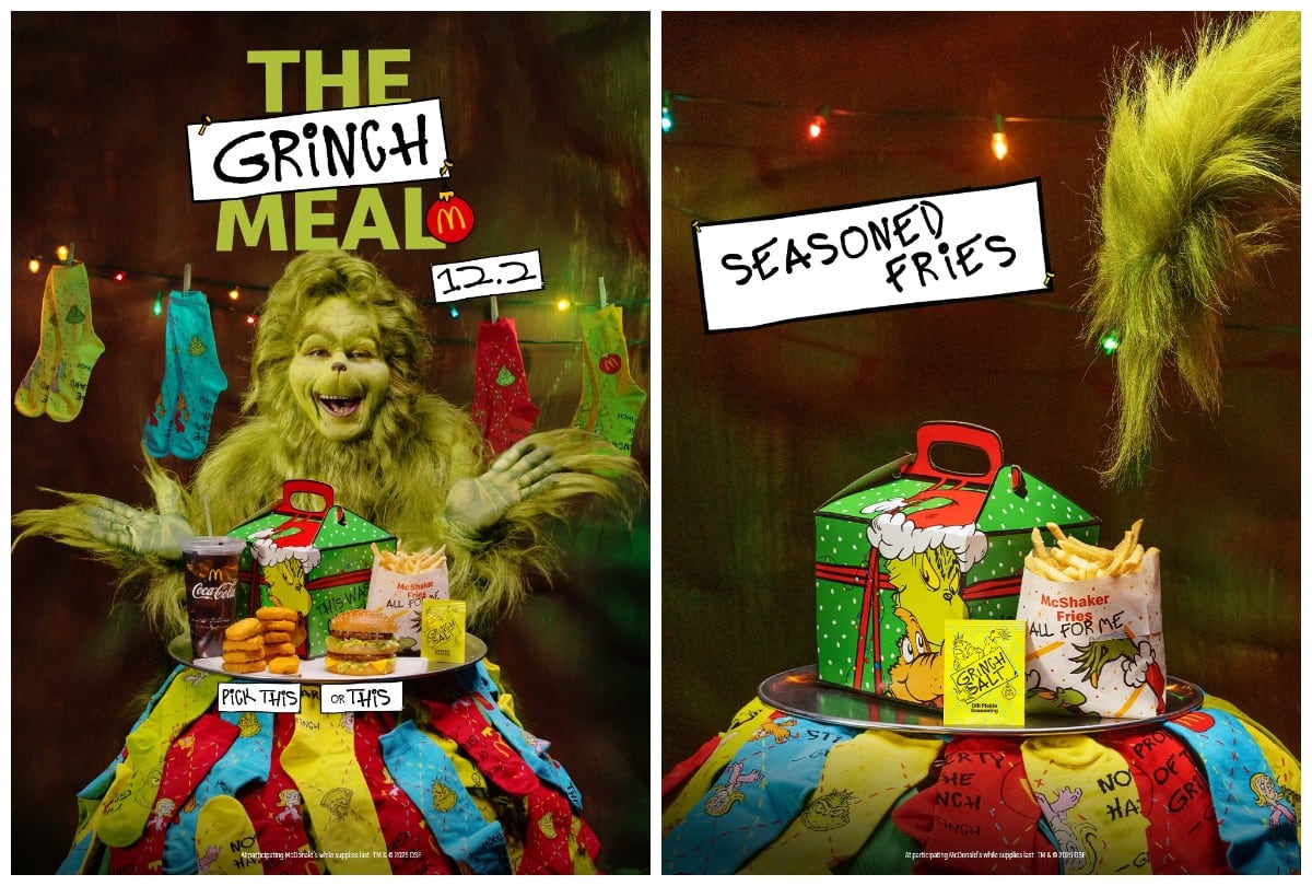 En varios estados de EE.UU., el lanzamiento del Grinch Happy Meal promete convertirse en uno de los más comentados de la temporada. | Crédito: McDonald’s