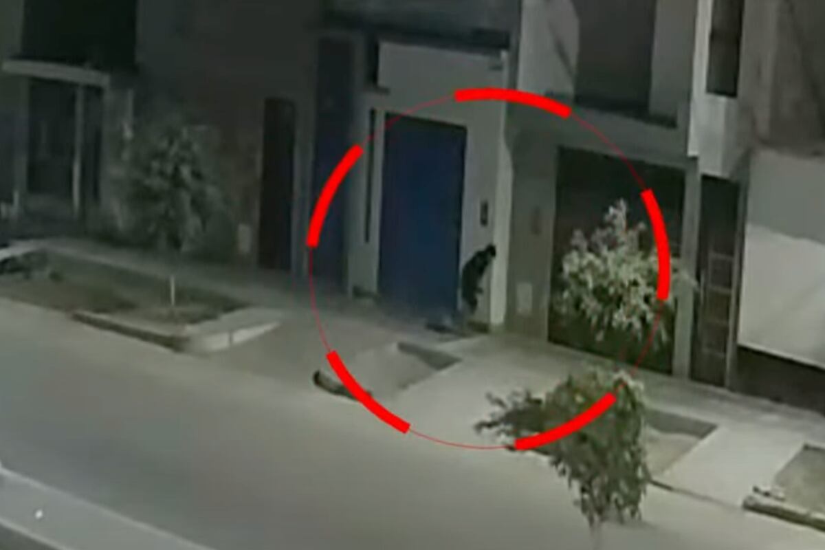 Cámaras de seguridad grabaron el accionar del criminal, quien escapó de la escena con total tranquilidad. Foto: captura Latina Noticias