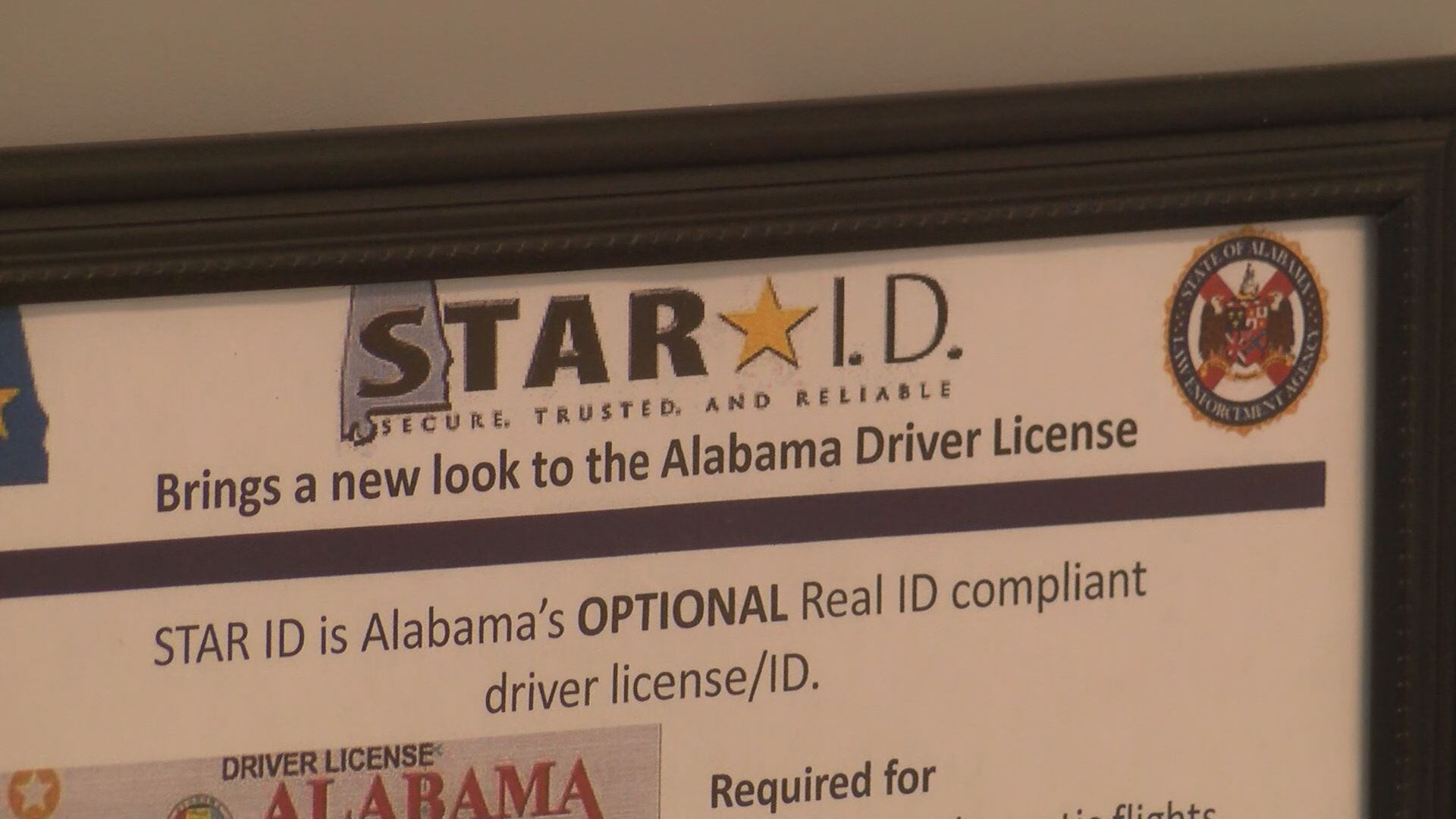 La STAR ID garantiza una identificación segura y confiable en Alabama (Foto: WSFA)