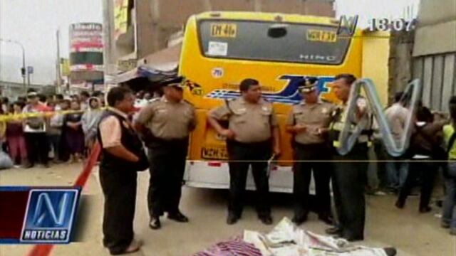 Una mujer y su bebe murieron atropellados por bus en SJL
