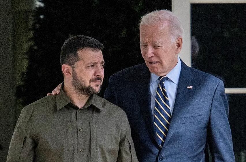 El presidente estadounidense Joe Biden y el presidente ucraniano Volodymyr Zelensky. (Foto: REUTERS)