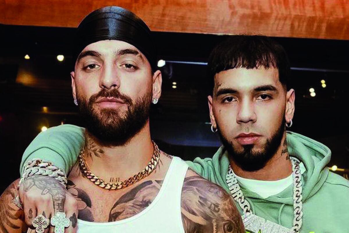 Maluma y Anuel AA grabando la canción "Diablo, Qué Chimba" (Foto: Anuel AA / Instagram)