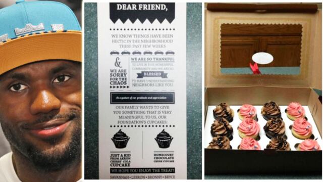 LeBron James se disculpó con vecinos enviándoles pasteles