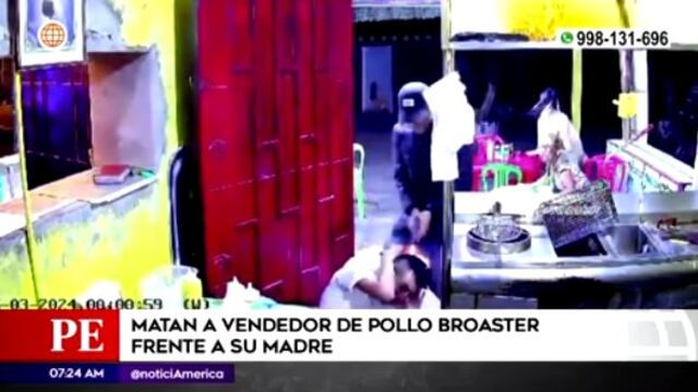 San Juan de Lurigancho: sicario asesina de varios balazos a joven frente a su madre | VIDEO