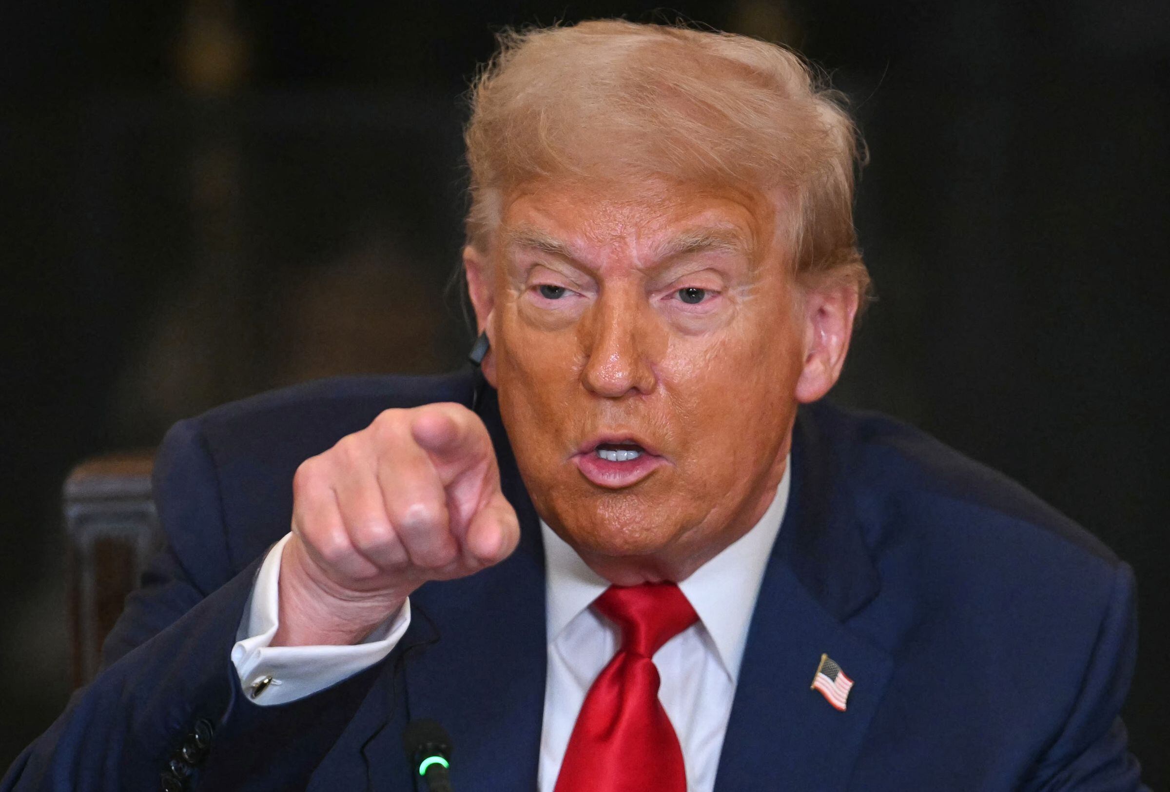 Evade. Donald Trump no acepta preguntas sobre Jeffrey Epstein (Foto: AFP)