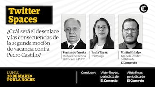 Twitter Spaces: Paula Távara y Fernando Tuesta analizan debate de segunda moción contra Pedro Castillo