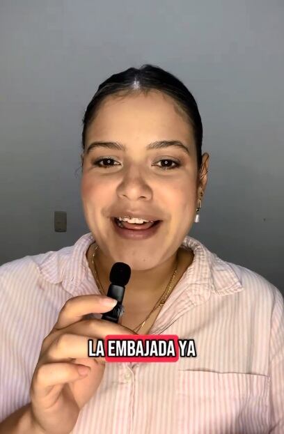 Aunque la entrevista transcurrió con normalidad, la solicitud de Victoria fue rechazada debido a una restricción migratoria que afecta a las personas de su país. (Foto: @victoriacaldera00 / TikTok)